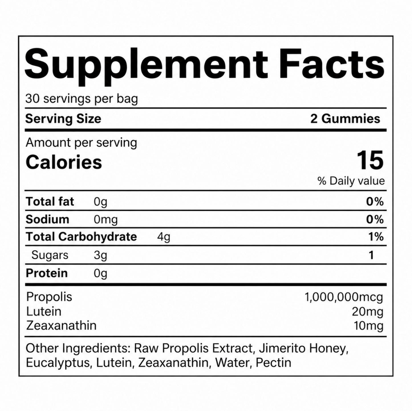 Jimerito Honey Eye Gummies